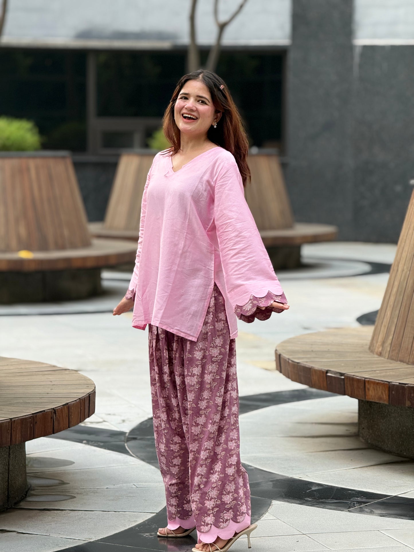 Jamuni Farshi 🍇 (Premium Handblock Print Set)
